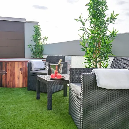 Penthouse - Jacuzzi - Bbq - Dachterrasse كارلسروه